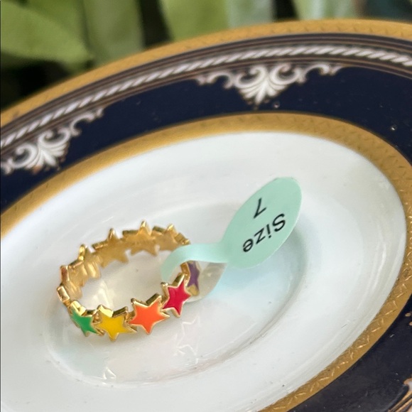 Colorful Star Sterling Silver Kids Ring - Picture 4 of 8